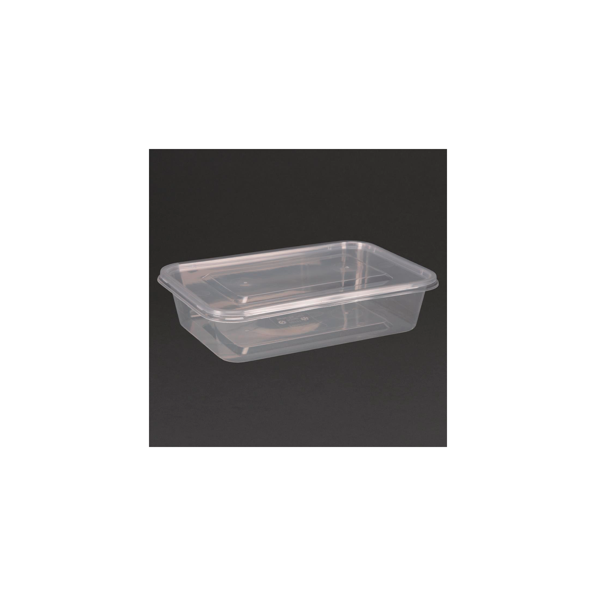 Fiesta Plastic Microwavable Containers With Lid (Pack of 250)