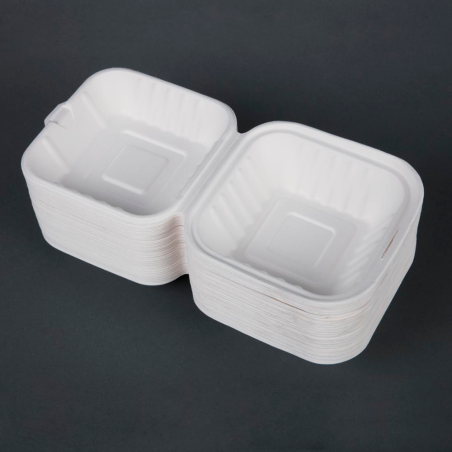 Envases compostables de bagazo para hamburguesas