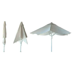 Restaurant Parasol with Square Beige Canvas