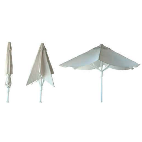 Parasol professionnel pour restaurant avec toile carrée couleur beige
