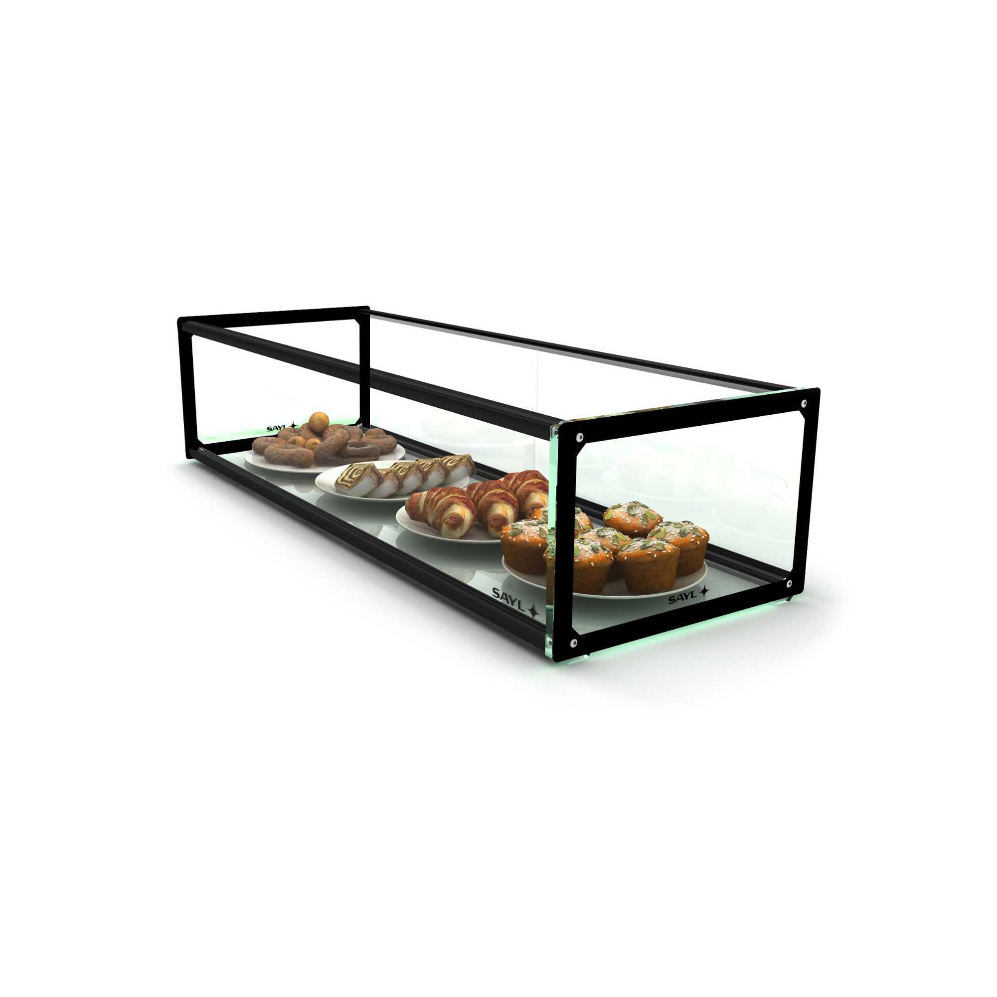 Vitrines neutres à poser SAYL Droit Line