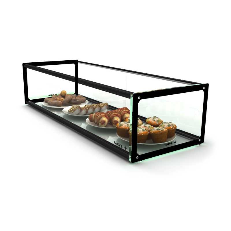 Vitrines neutres à poser SAYL Droit Line