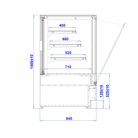 Vitrina pastisseria Cube 2