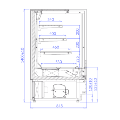 Vitrina pastisseria Cube 2 Open