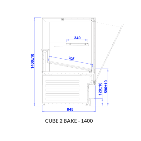 Vitrine boulangerie Cube 2 Bake