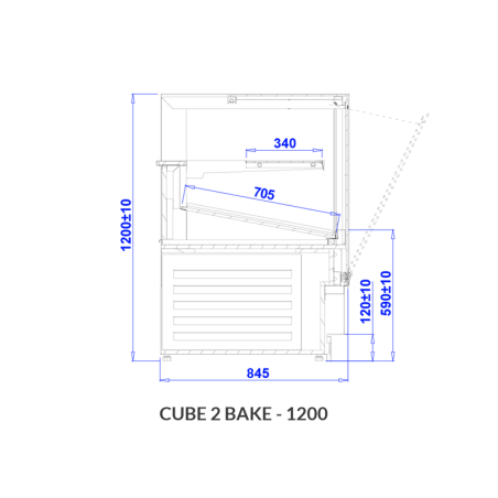 Vitrine boulangerie Cube 2 Bake