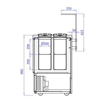 Vitrina de gelat artesanal GELATO 2
