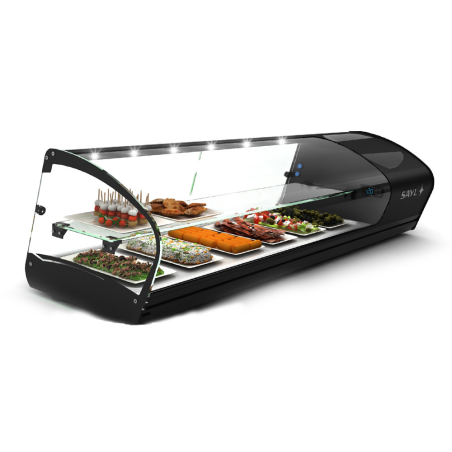 Vitrina de tapas Shark 2P de 1 estante refrigerada