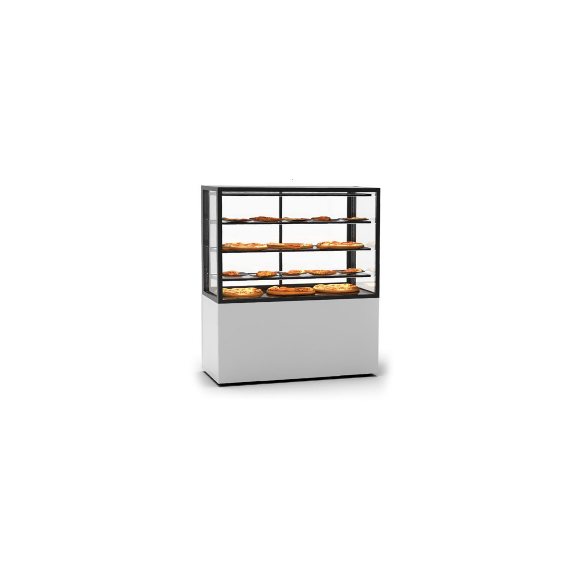 Vitrina expositora caliente integra compacta base 120