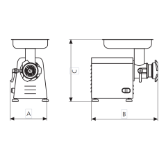 Picadora de carne profesional acero inoxidable PI-12