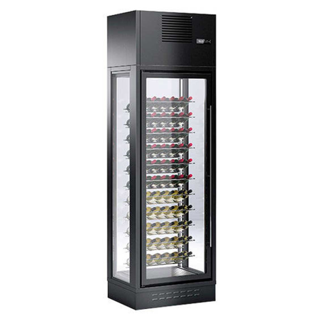 Wall-mounted wine cellar with 1 door