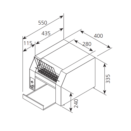 Torradora elèctrica de cinta TPC-40