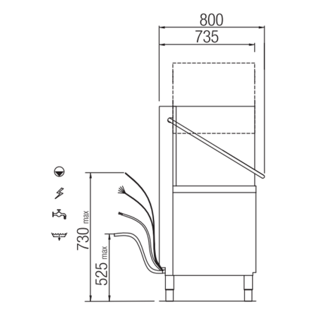 Professional dishwasher Lav 1000