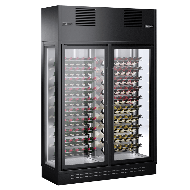 Cava de vi mural de 2 portes