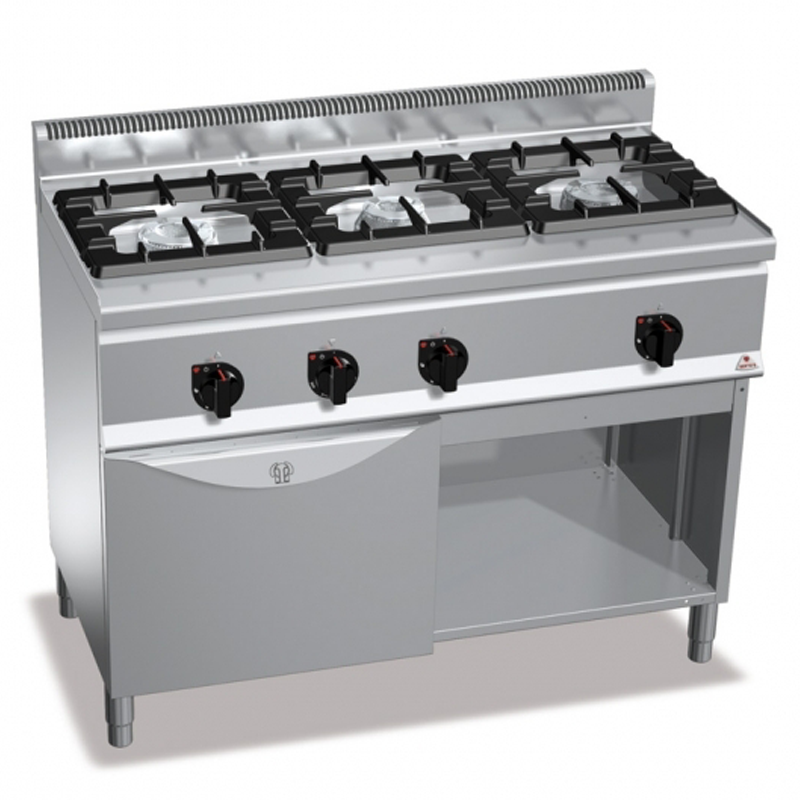 Cuina 3 focs amb forn de gas GN 1/1 PLUS 600