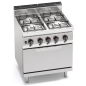 Cocina 4 fuegos a gas MACROS 700 con horno GN 2/1