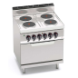 Cuisinière électrique 4 feux MACROS 700 avec four GN 2/1 électrique