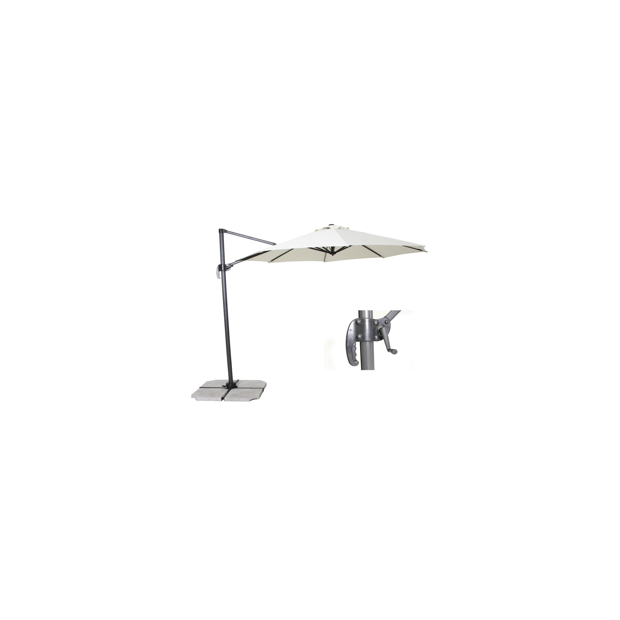 Parasol circulaire en aluminium pour restaurant Garona