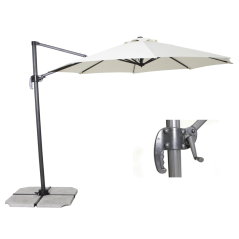 Parasol circular Garona de aluminio para restaurante