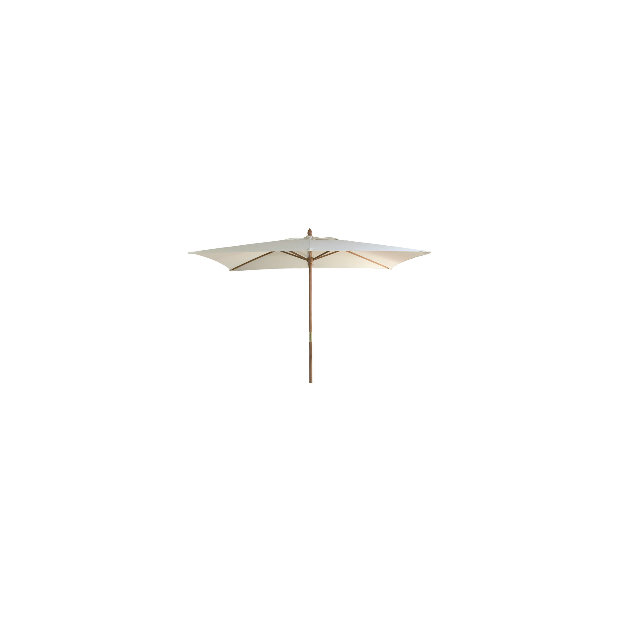 Square wooden parasol for beach bar
