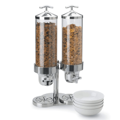 Double distributeur de céréales pour buffets et hôtels