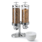 Dispensador de cereales doble para buffets y hoteles