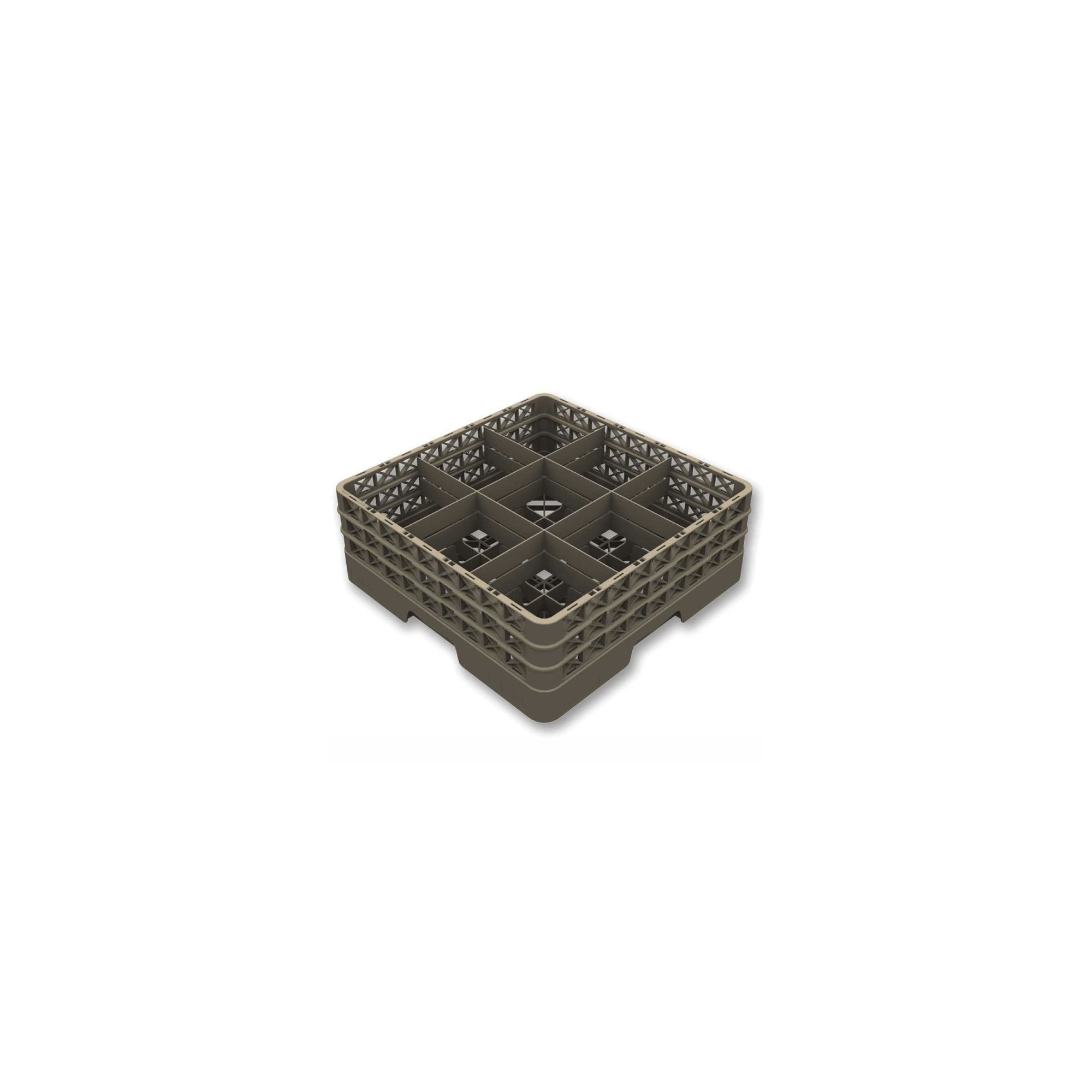 Open basket for glasses 50 x 50 with square compartments FLAP RACK