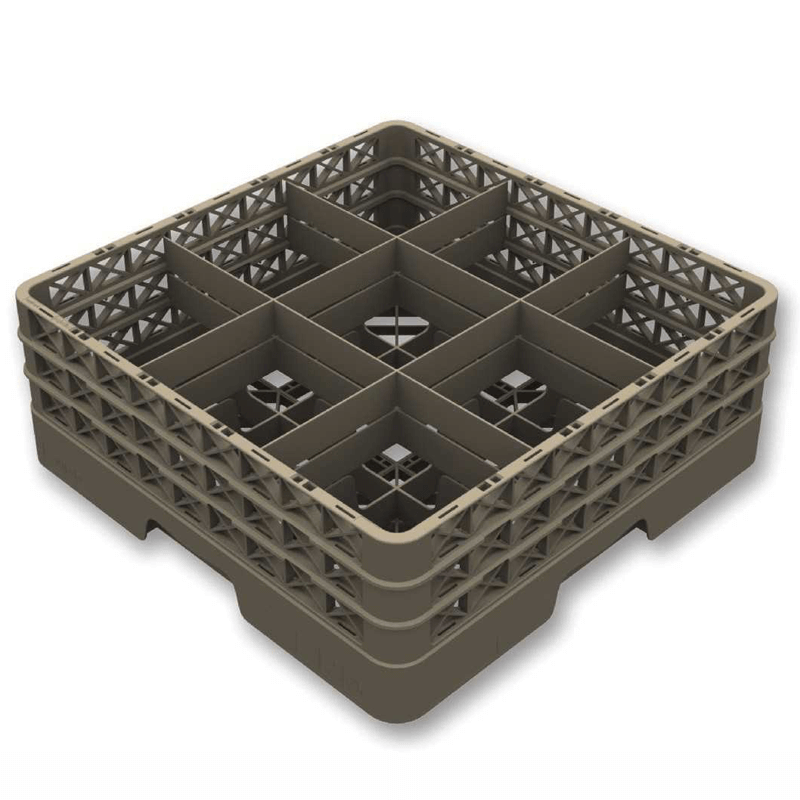 Panier ouvert pour verres 50 x 50 avec compartiments carrés FLAP RACK