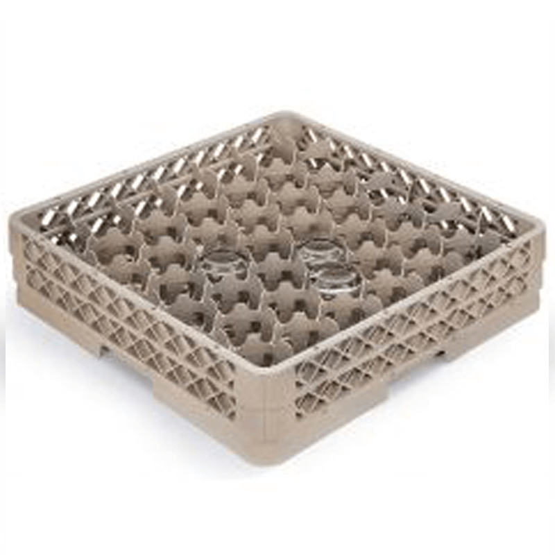 Open basket for 70 mm diameter glasses 50 x 50 with hexagonal compartments T-VERSION