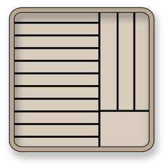 Cistella industrial per a plats 50 x 50 apilable FLAP RACK