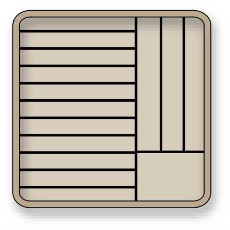 Industrial basket for plates 50 x 50 stackable FLAP RACK