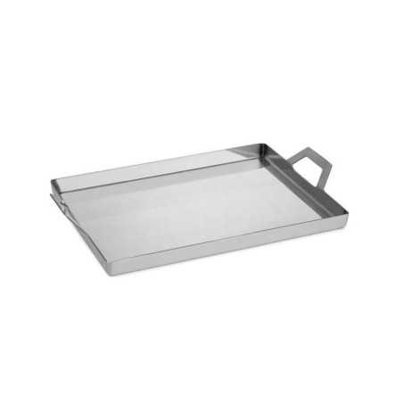 Safata d'acer inoxidable amb nanses i bases de suro