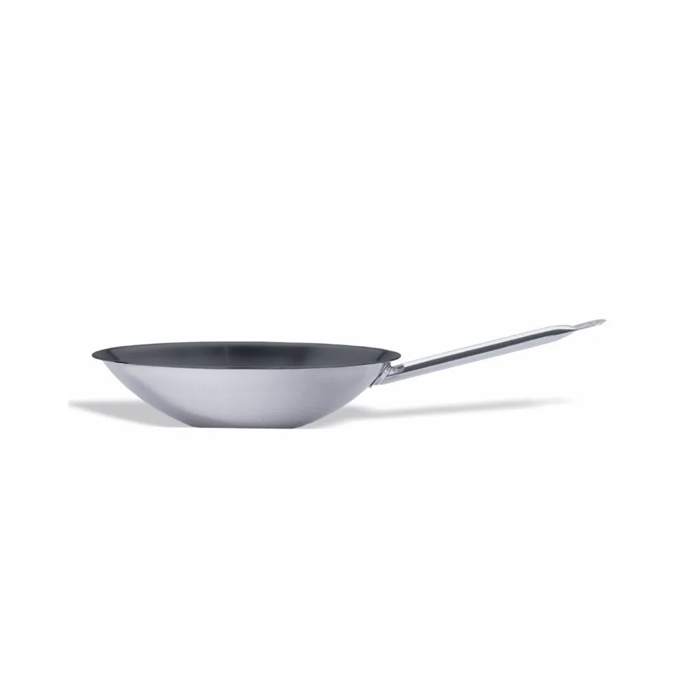 Woks profesionales fondo plano multimetal de 36 cm de acero inoxidable