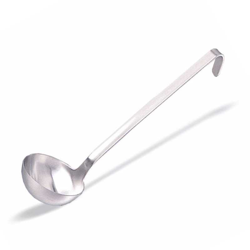 Cucharón monobloc de acero inoxidable con mango corto Cucharón monobloc de acero inoxidable con mango corto