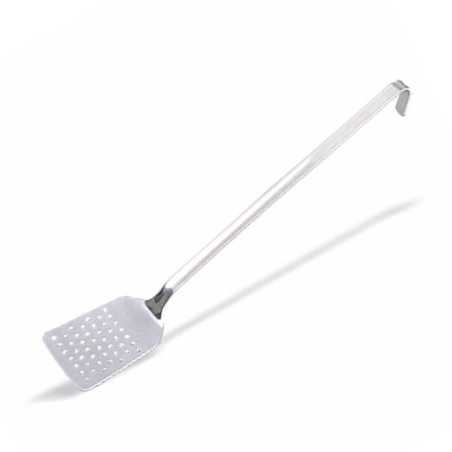 Espàtula monobloc perforada d'acer inoxidable