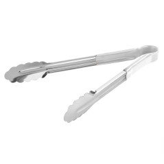 Pinza para buffet de acero inoxidable y mango PVC de colores