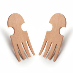 Servidor de ensalada de madera para buffet