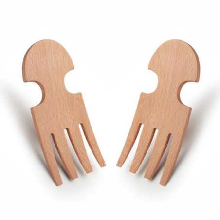 Servidor de ensalada de madera para buffet