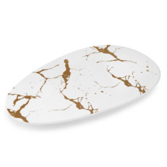 Oval presentation plate "Golden"