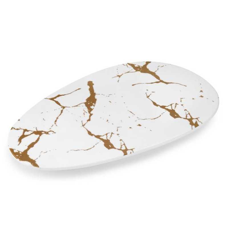 Assiette de présentation ovale "Golden"