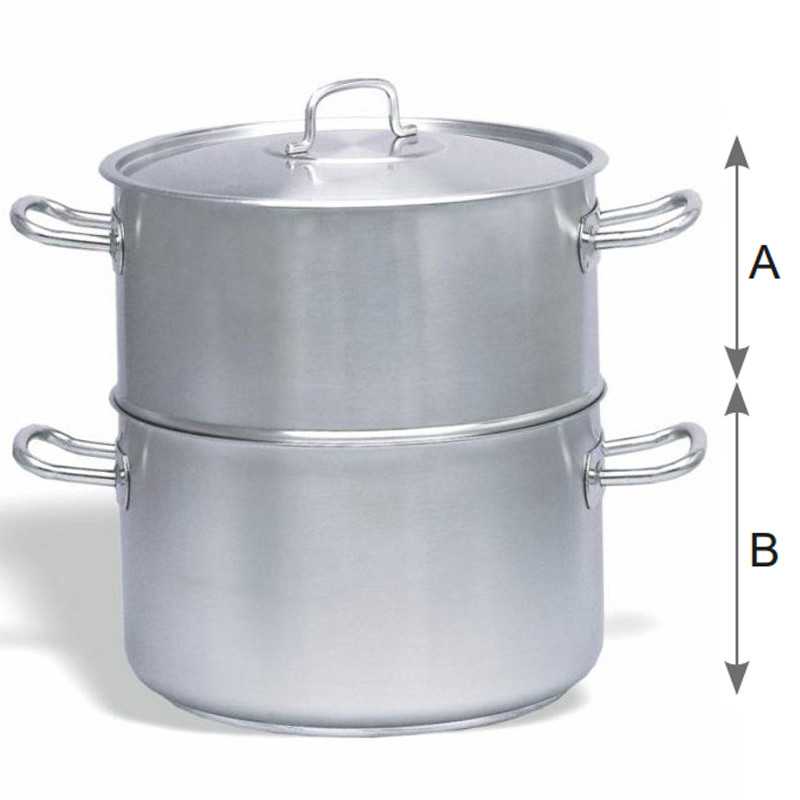 Stainless steel steam pot with lid
