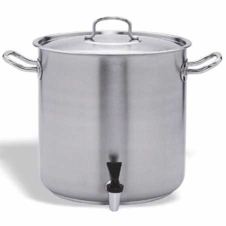 Marmite traiteur avecrobinet en acier inoxydable avec couvercle