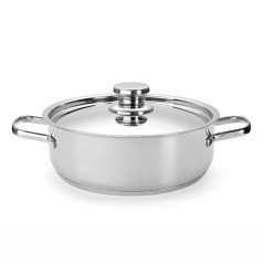 Cassola baixa tradicional d´acer inoxidable amb tapa