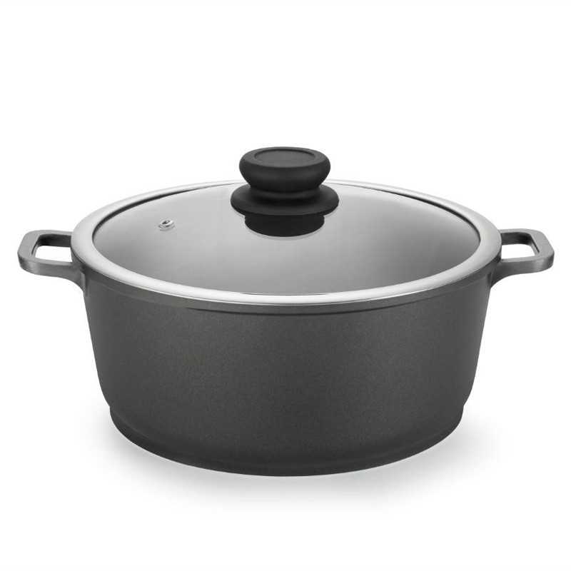 Braisière avec couvercle en aluminium forgé