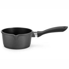 Saucepan in forged aluminum