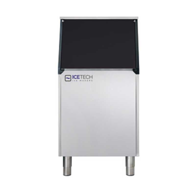 Ice storage bin with inclined top B135