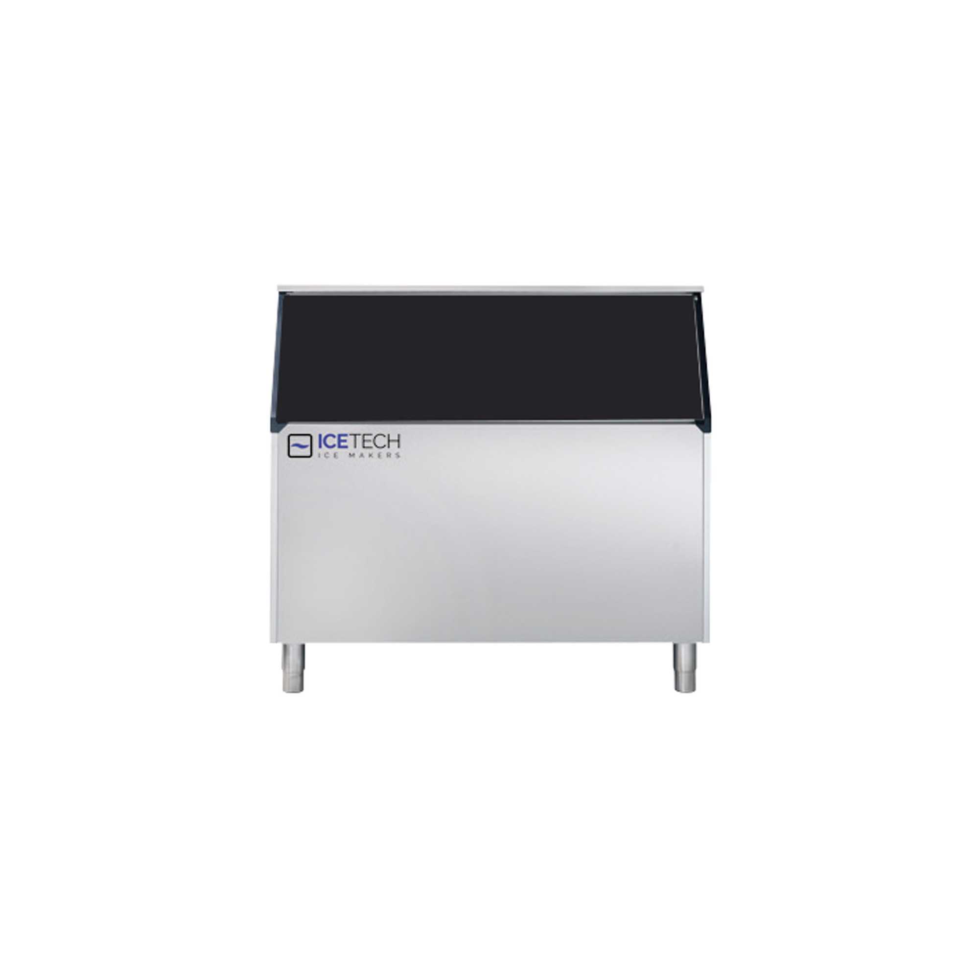 Ice storage bin with inclined top B400