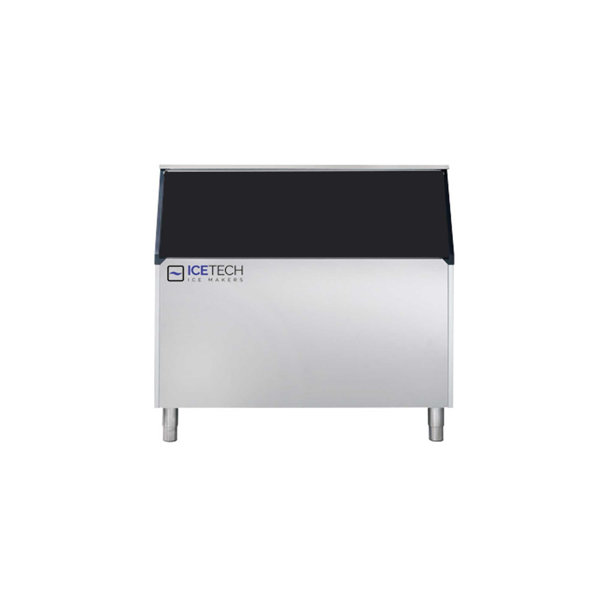 Ice storage bin with inclined top B500