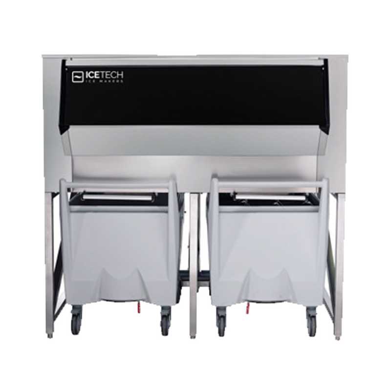 Bac de stockage pour machines à glaçons avec chariot BCD 400