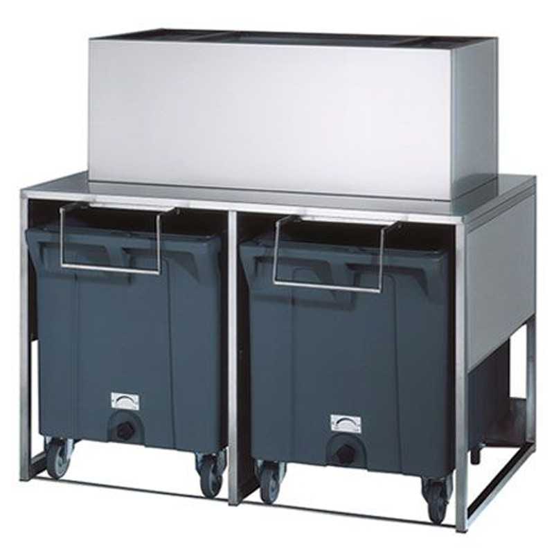 Entrepôt avec chariot double pour machines à glace BREMA de 266 kg